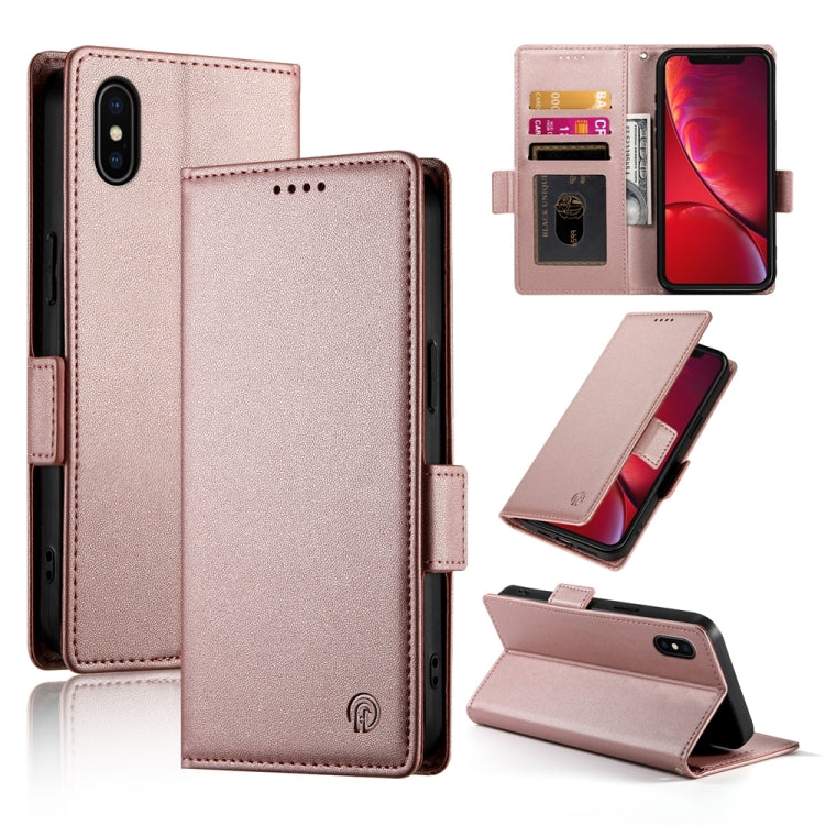 Side Buckle Magnetic Frosted Leather Phone Case