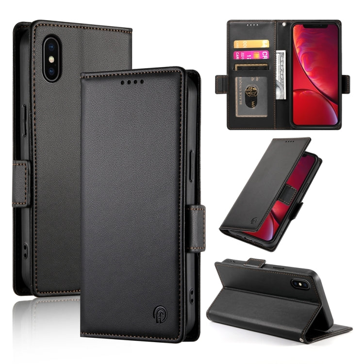 Side Buckle Magnetic Frosted Leather Phone Case