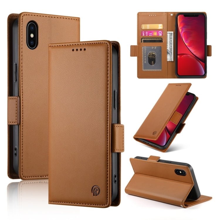 Side Buckle Magnetic Frosted Leather Phone Case