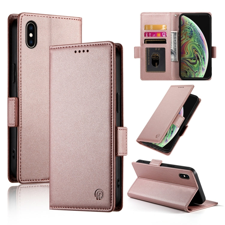 Side Buckle Magnetic Frosted Leather Phone Case