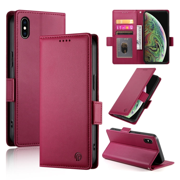 Side Buckle Magnetic Frosted Leather Phone Case