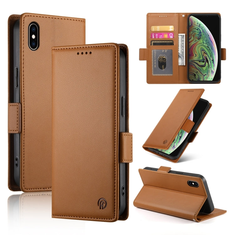 Side Buckle Magnetic Frosted Leather Phone Case
