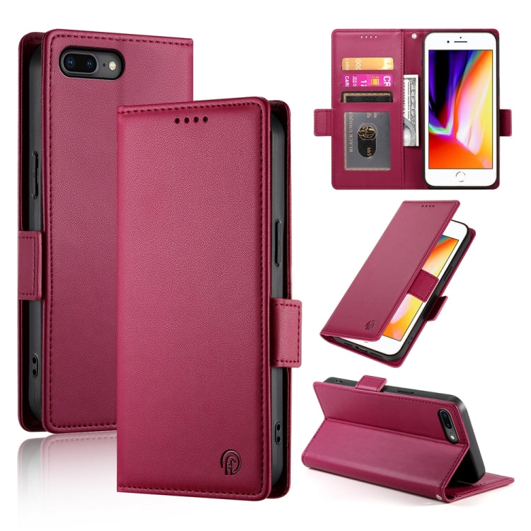 Side Buckle Magnetic Frosted Leather Phone Case