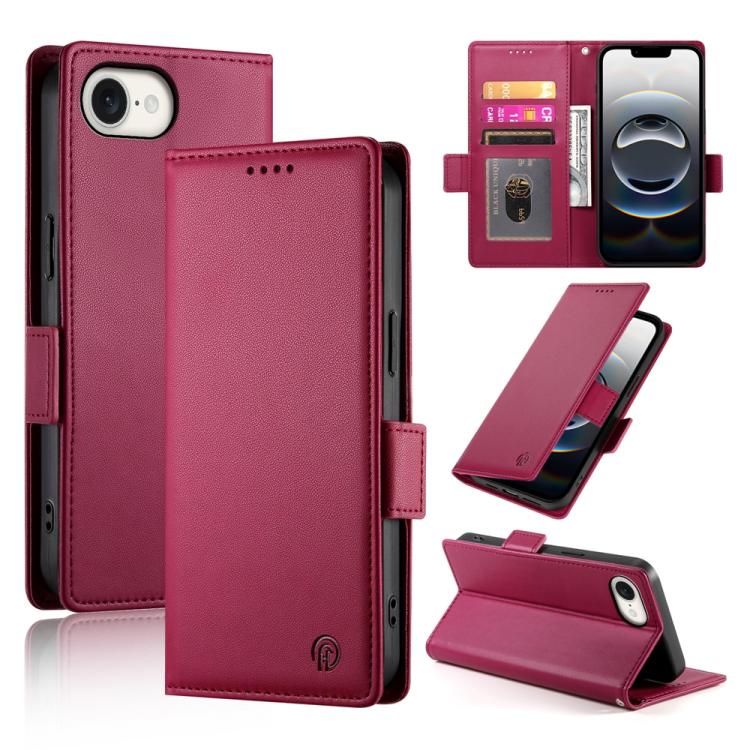 Side Buckle Magnetic Frosted Leather Phone Case