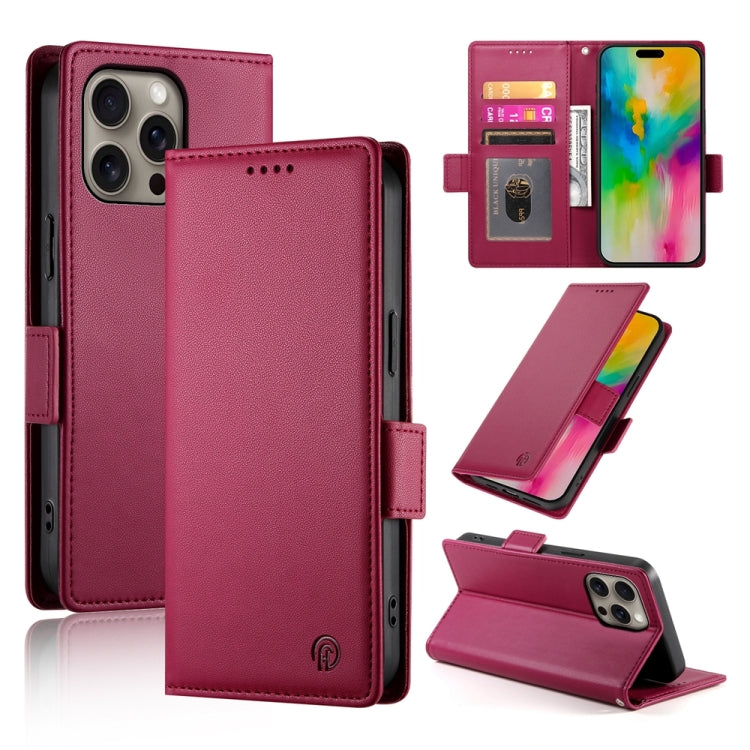 Side Buckle Magnetic Frosted Leather Phone Case