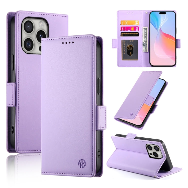 Side Buckle Magnetic Frosted Leather Phone Case