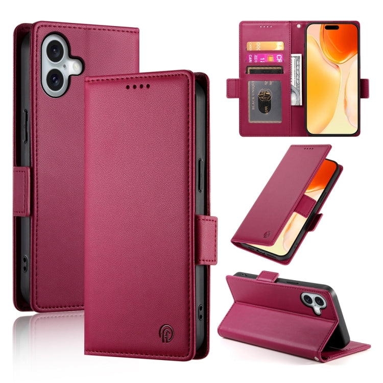 Side Buckle Magnetic Frosted Leather Phone Case