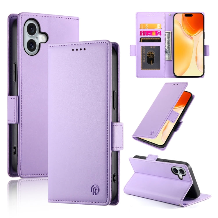 Side Buckle Magnetic Frosted Leather Phone Case