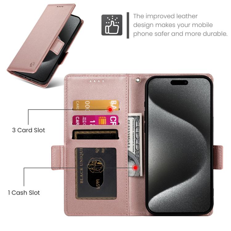 Side Buckle Magnetic Frosted Leather Phone Case, For iPhone 18 Pro / 17 Pro, For iPhone 18 Pro Max / 17 Pro Max, For iPhone 17e / 16e