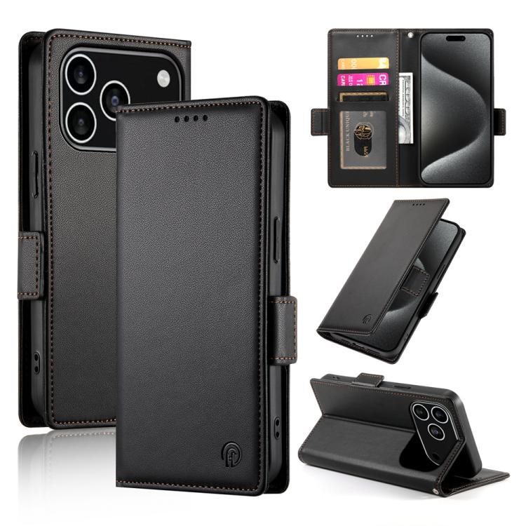 Side Buckle Magnetic Frosted Leather Phone Case