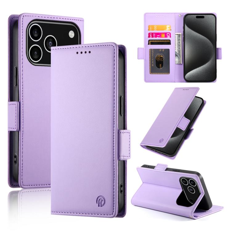 Side Buckle Magnetic Frosted Leather Phone Case