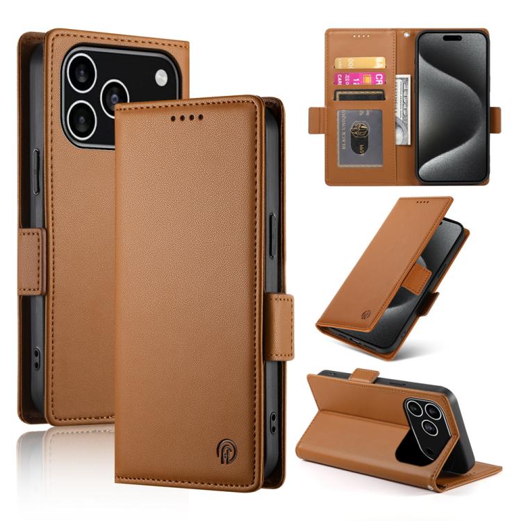 Side Buckle Magnetic Frosted Leather Phone Case