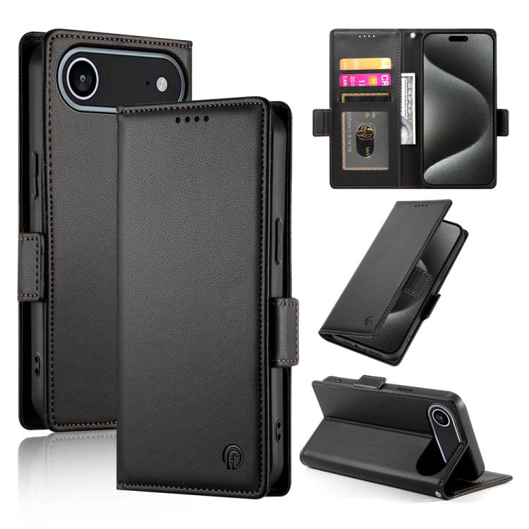 Side Buckle Magnetic Frosted Leather Phone Case