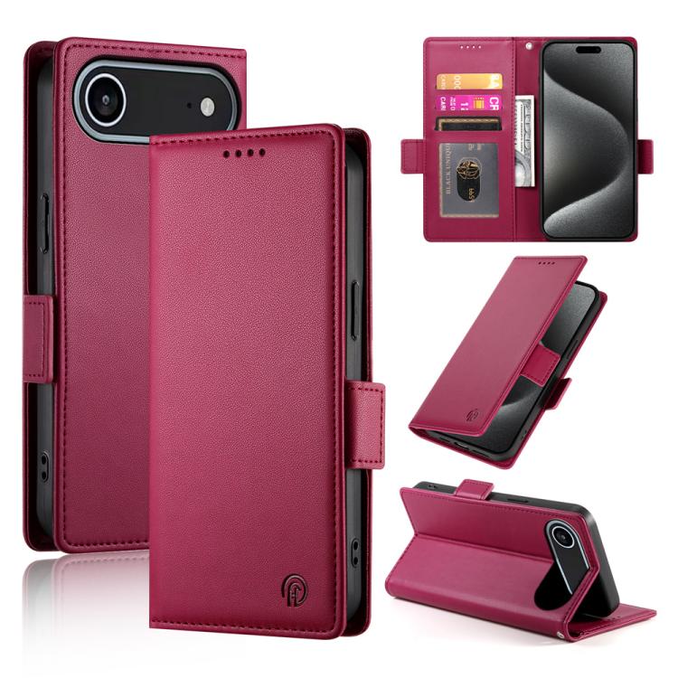 Side Buckle Magnetic Frosted Leather Phone Case