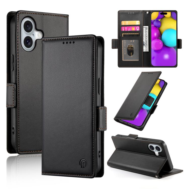Side Buckle Magnetic Frosted Leather Phone Case