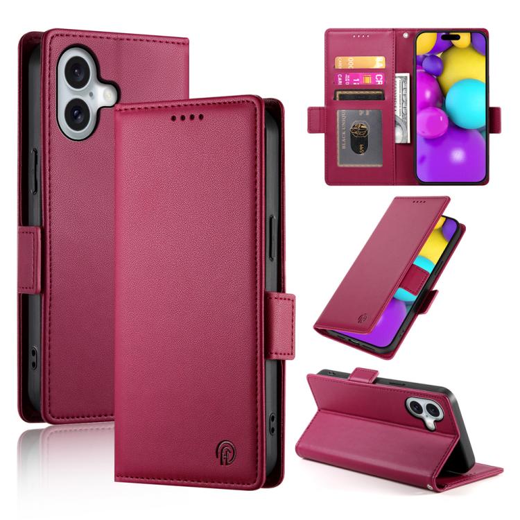 Side Buckle Magnetic Frosted Leather Phone Case