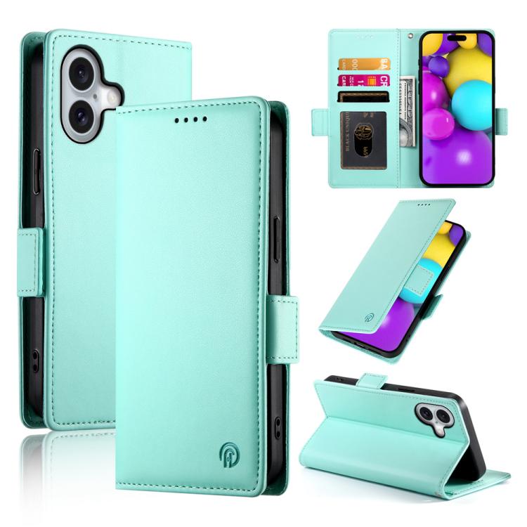 Side Buckle Magnetic Frosted Leather Phone Case, For iPhone 17, For iPhone Air, For iPhone 16 Pro Max