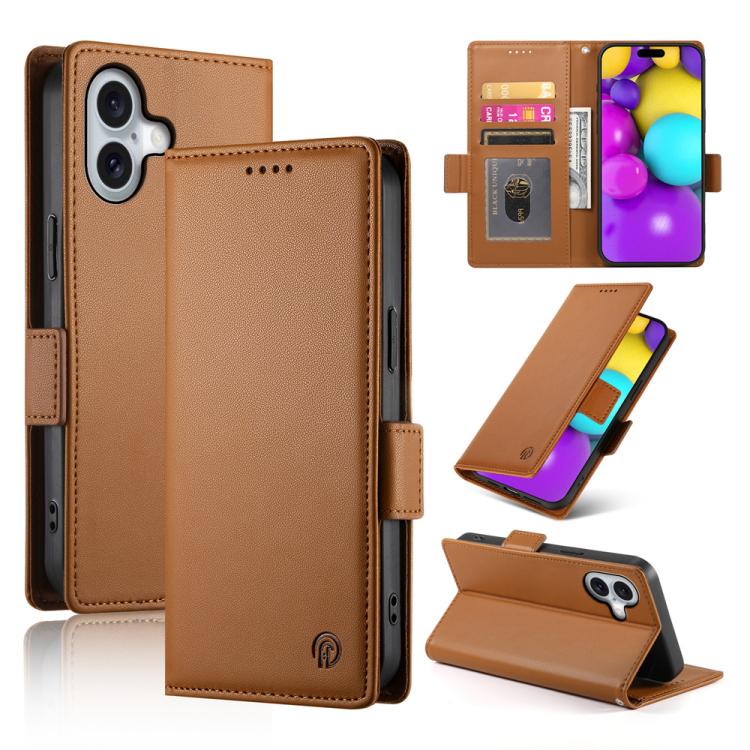 Side Buckle Magnetic Frosted Leather Phone Case