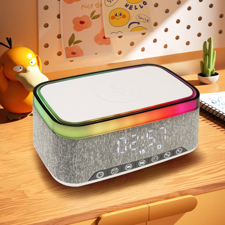 AEC S300 Portable 10W Power Multifunction Bluetooth Speaker Alarm Clock Wireless Charger, S300