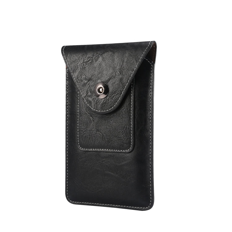 Elephant Texture Men Leisure Simple Universal Mobile Phone Waist Pack Leather Case with Card Slot, Suitable for 6.7-6.9 inch Smartphones, For iPhone 12 Pro Max