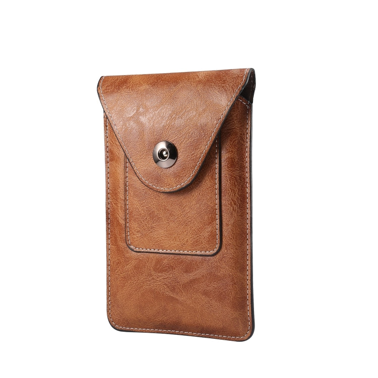 Elephant Texture Men Leisure Simple Universal Mobile Phone Waist Pack Leather Case with Card Slot, Suitable for 6.7-6.9 inch Smartphones, For iPhone 12 Pro Max