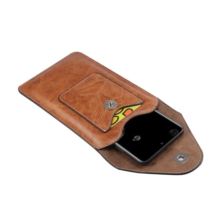 Elephant Texture Men Leisure Simple Universal Mobile Phone Waist Pack Leather Case with Card Slot, Suitable for 6.7-6.9 inch Smartphones, For iPhone 12 Pro Max