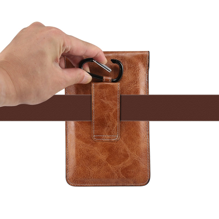 Elephant Texture Men Leisure Simple Universal Mobile Phone Waist Pack Leather Case with Card Slot, Suitable for 6.7-6.9 inch Smartphones, For iPhone 12 Pro Max