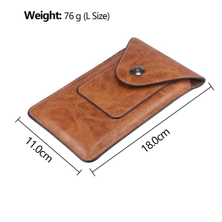 Elephant Texture Men Leisure Simple Universal Mobile Phone Waist Pack Leather Case with Card Slot, Suitable for 6.7-6.9 inch Smartphones, For iPhone 12 Pro Max
