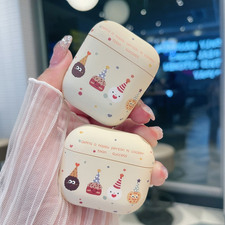 Étui en TPU givré motif biscuits pour écouteurs AirPods Pro 2, AirPods 3, AirPods Pro, AirPods 2 / 1