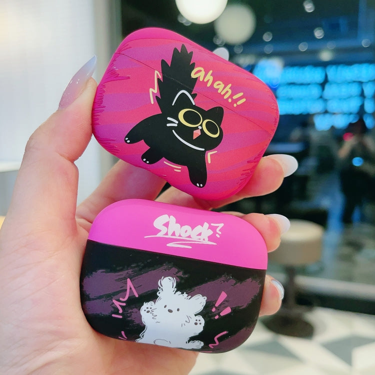Cat and Dog Pattern Earbuds Box Frosted TPU Case, For AirPods Pro 2, For AirPods 3, For AirPods Pro, For AirPods 2 / 1