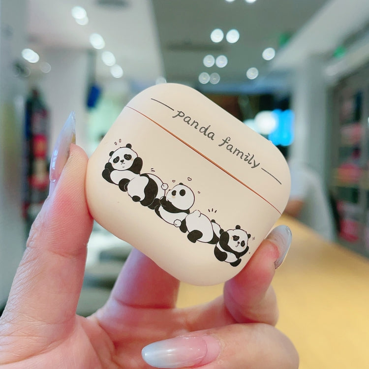 Panda Pattern Earbuds Box Frosted TPU Case, For AirPods 3, For AirPods Pro, For AirPods 2 / 1