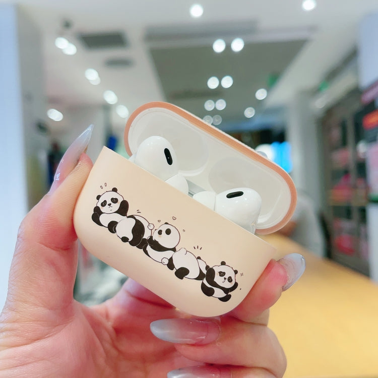 Panda Pattern Earbuds Box Frosted TPU Case, For AirPods 3, For AirPods Pro, For AirPods 2 / 1