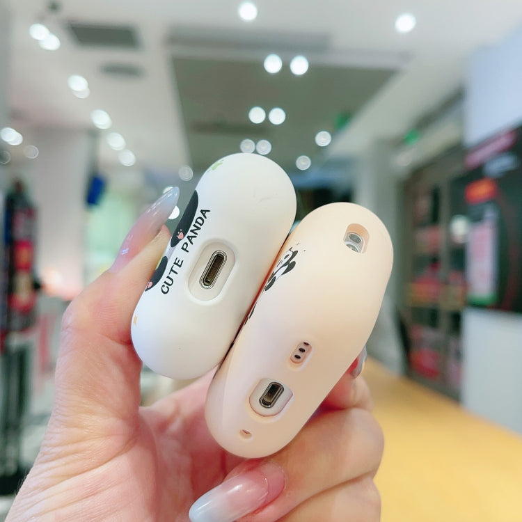 Panda Pattern Earbuds Box Frosted TPU Case, For AirPods 3, For AirPods Pro, For AirPods 2 / 1