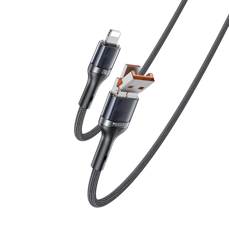 Câble de données et de charge rapide 2 en 1 Yesido CA165L 27 W USB + USB-C / Type-C vers 8 broches, CA165L