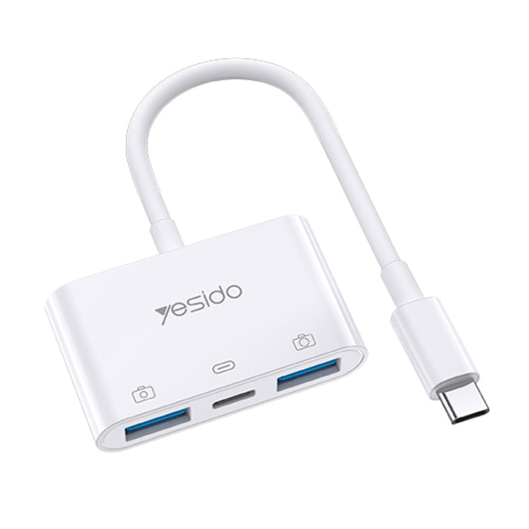 Yesido GS17 USB-C / Type-C to Dual USB + USB-C / Type-C OTG Adapter