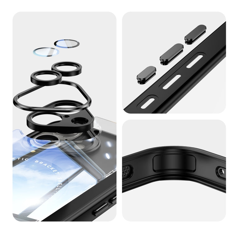 360 Holder Magsafe Acrylic Hybrid TPU Phone Case, For iPhone 16, For iPhone 15 Pro Max, For iPhone 15 Pro, For iPhone 15