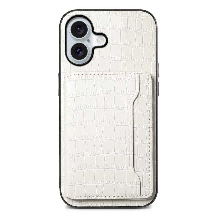 Crocodile Texture Card Bag Design Full Coverage Phone Case, For iPhone 17 Pro Max, For iPhone 17 Pro, For iPhone 17, For iPhone Air