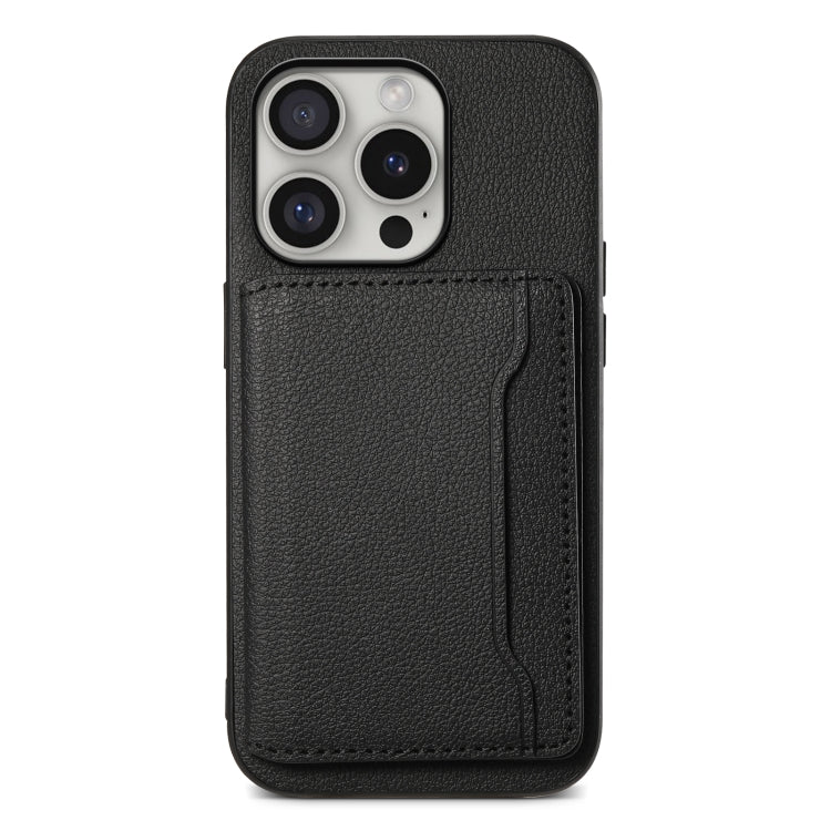 Calf Texture Card Bag Design Full Coverage Phone Case, For iPhone 18 Pro / 17 Pro, For iPhone 18 Pro Max / 17 Pro Max, For iPhone 17, For iPhone Air, For iPhone 16 Pro Max, For iPhone 16 Pro