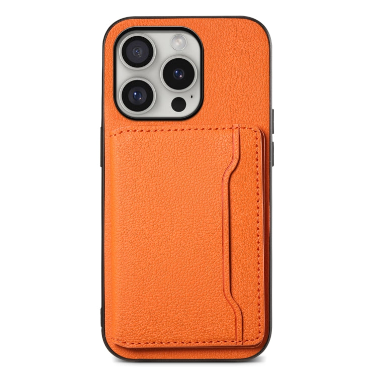Calf Texture Card Bag Design Full Coverage Phone Case, For iPhone 18 Pro / 17 Pro, For iPhone 18 Pro Max / 17 Pro Max, For iPhone 17, For iPhone Air, For iPhone 16 Pro Max, For iPhone 16 Pro