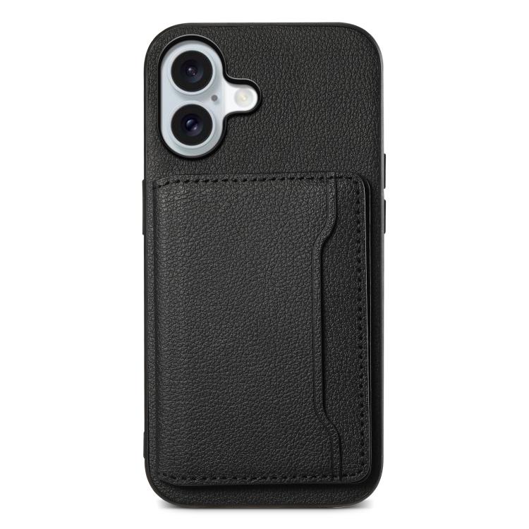 Calf Texture Card Bag Design Full Coverage Phone Case, For iPhone 18 Pro / 17 Pro, For iPhone 18 Pro Max / 17 Pro Max, For iPhone 17, For iPhone Air, For iPhone 16 Pro Max, For iPhone 16 Pro