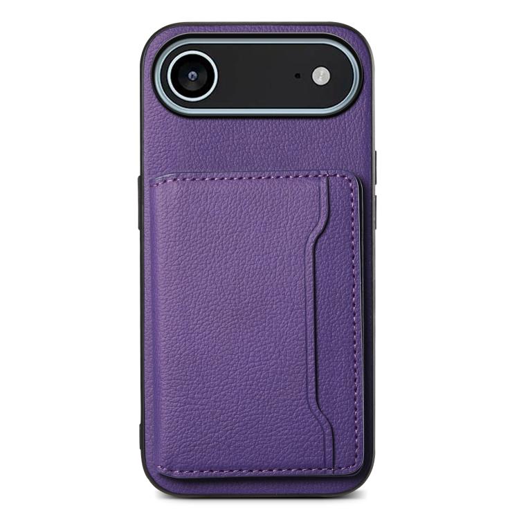 Calf Texture Card Bag Design Full Coverage Phone Case, For iPhone 18 Pro / 17 Pro, For iPhone 18 Pro Max / 17 Pro Max, For iPhone 17, For iPhone Air, For iPhone 16 Pro Max, For iPhone 16 Pro