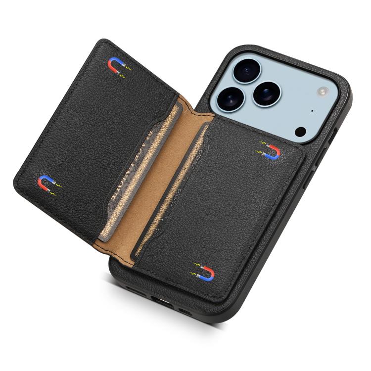 Calf Texture Card Bag Design Full Coverage Phone Case, For iPhone 18 Pro / 17 Pro, For iPhone 18 Pro Max / 17 Pro Max, For iPhone 17, For iPhone Air, For iPhone 16 Pro Max, For iPhone 16 Pro