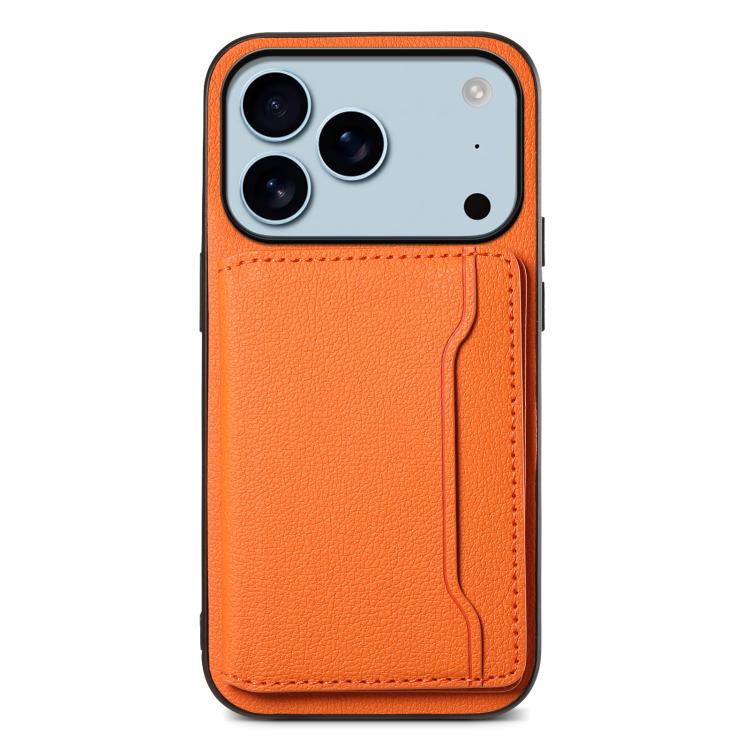 Calf Texture Card Bag Design Full Coverage Phone Case, For iPhone 18 Pro / 17 Pro, For iPhone 18 Pro Max / 17 Pro Max, For iPhone 17, For iPhone Air, For iPhone 16 Pro Max, For iPhone 16 Pro