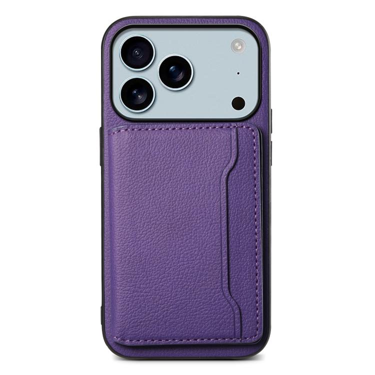Calf Texture Card Bag Design Full Coverage Phone Case, For iPhone 18 Pro / 17 Pro, For iPhone 18 Pro Max / 17 Pro Max, For iPhone 17, For iPhone Air, For iPhone 16 Pro Max, For iPhone 16 Pro