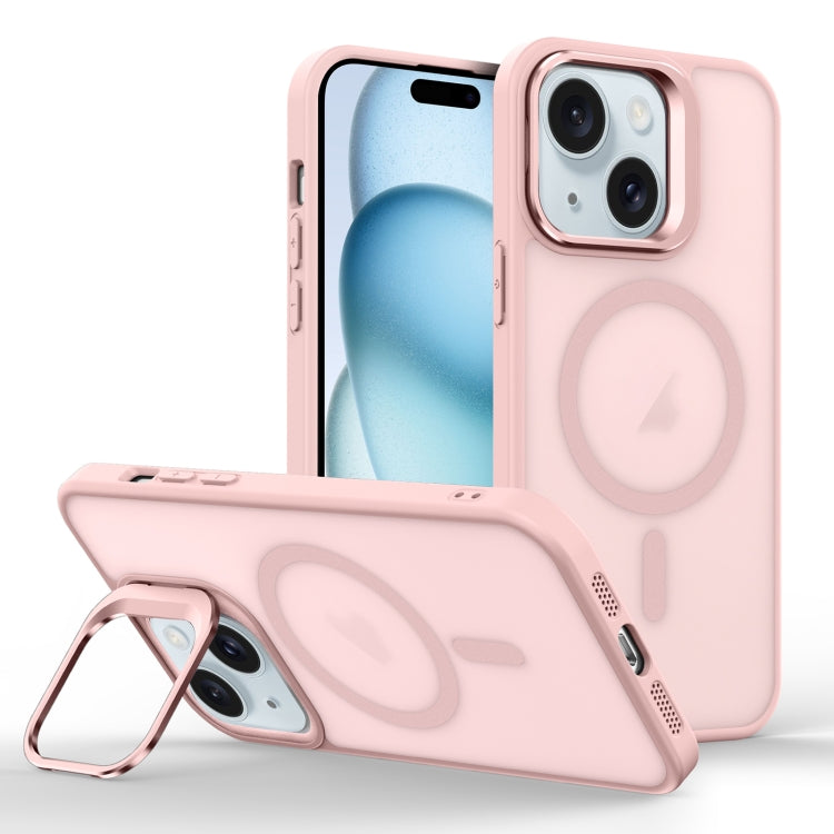 Skin Feel Lens Holder Magsafe Phone Case, For iPhone 15 Pro Max, For iPhone 15 Pro, For iPhone 15 Plus