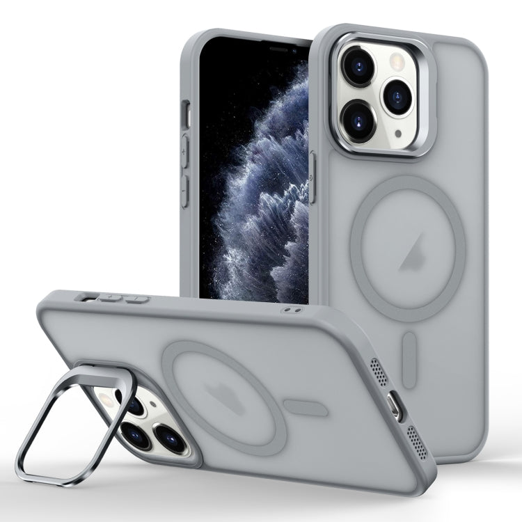 Skin Feel Lens Holder Magsafe Phone Case, For iPhone 11 Pro