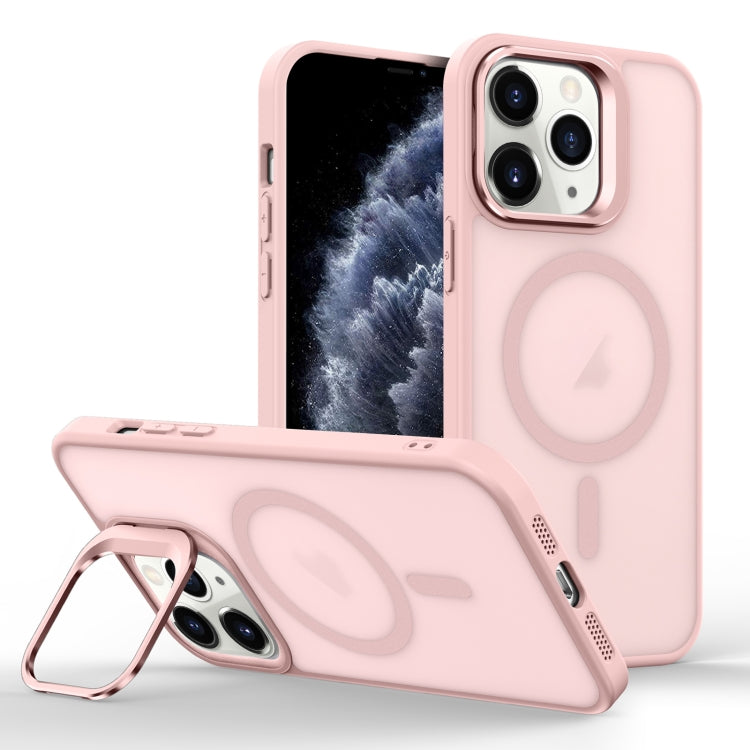 Skin Feel Lens Holder Magsafe Phone Case, For iPhone 11 Pro