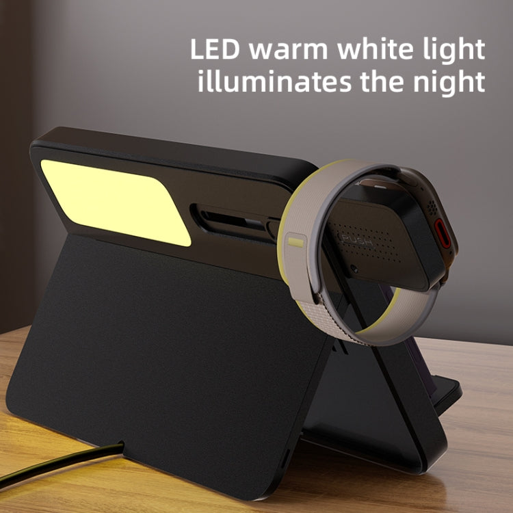 Chargeur sans fil magnétique 3 en 1 C30 15 W avec veilleuse