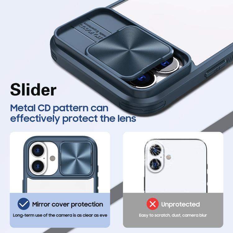 Sliding Camshield Acrylic Hybrid TPU Phone Case, For iPhone 16