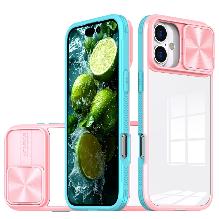 Sliding Camshield Acrylic Hybrid TPU Phone Case, For iPhone 16 Pro Max, For iPhone 16 Pro, For iPhone 16 Plus